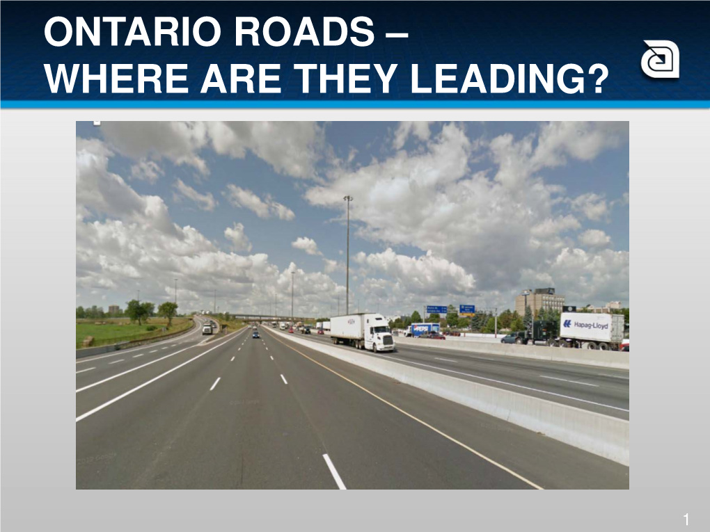 Ontario Roads - 2013