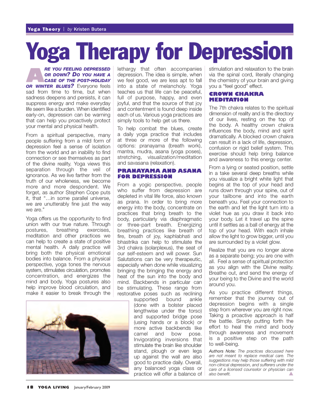 Yoga Therapy for Depression RE YOU FEELING DEPRESSED Lethargy That Often Accompanies Stimulation and Relaxation to the Brain OR DOWN?DO YOU HAVE a Depression