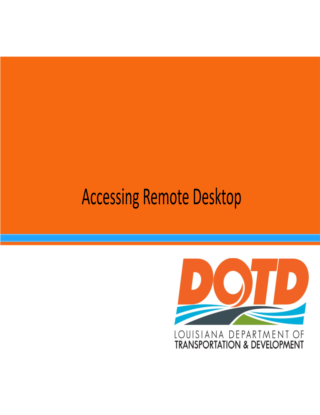 Remote Desktop Instructions
