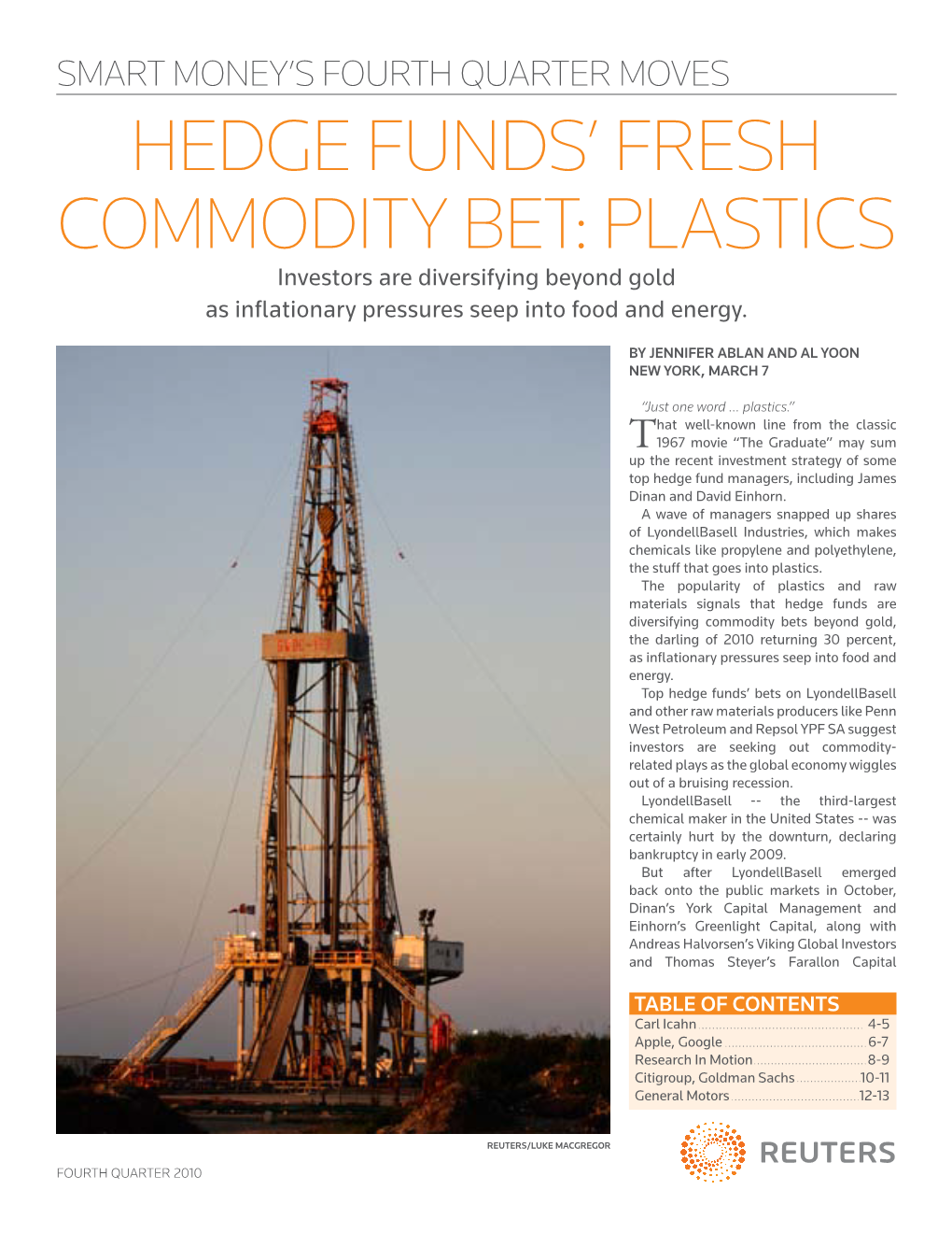 Hedge Funds' Fresh Commodity Bet: Plastics