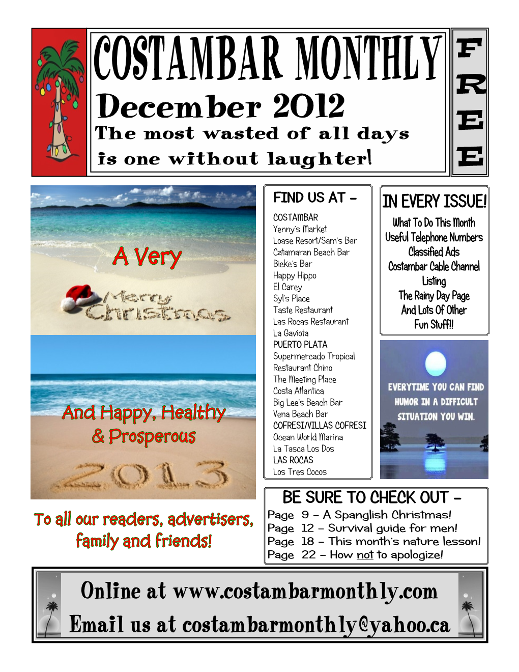 December 2012 Costambar Monthly