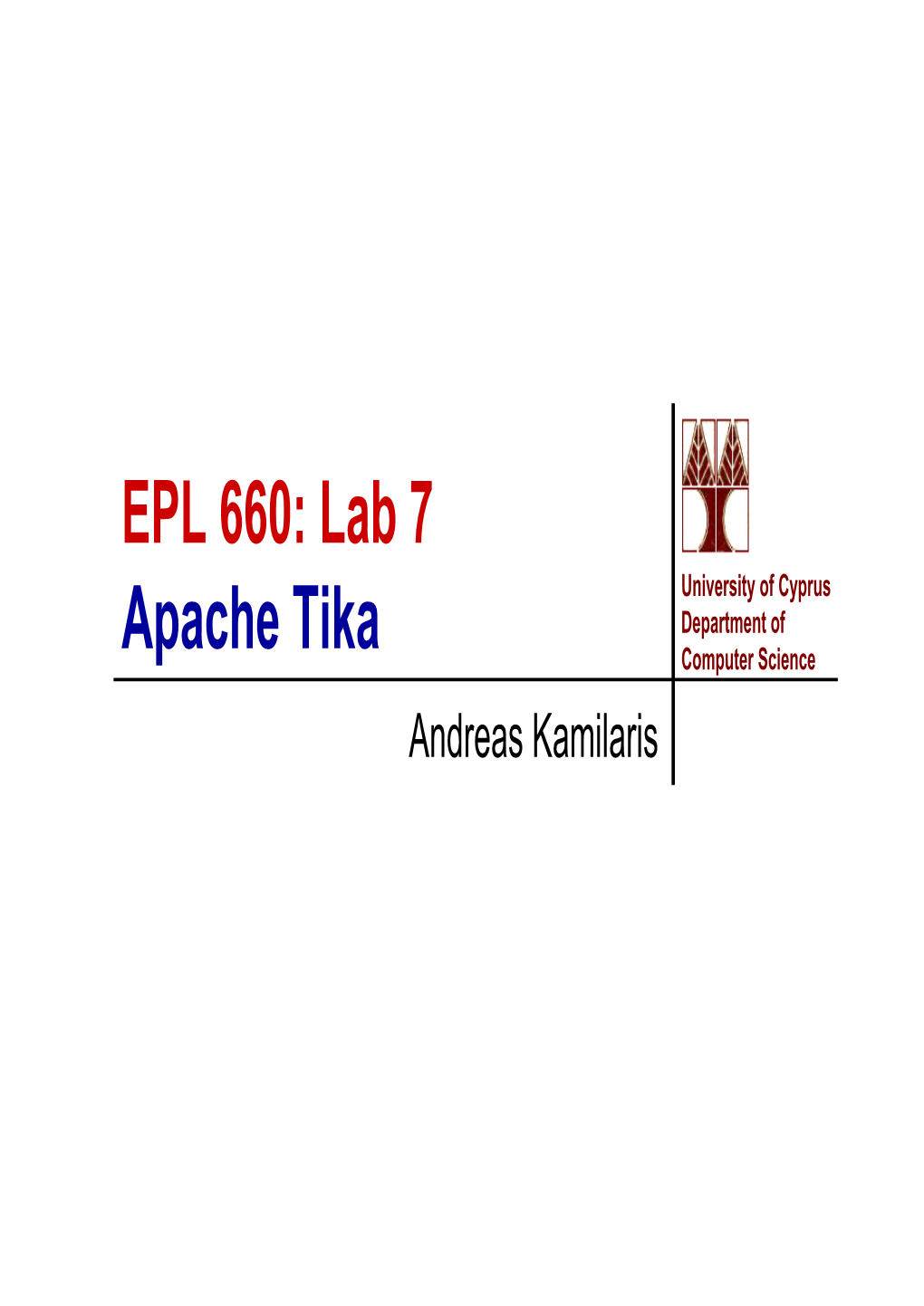 What Is Apache Tika? University of Cyprus