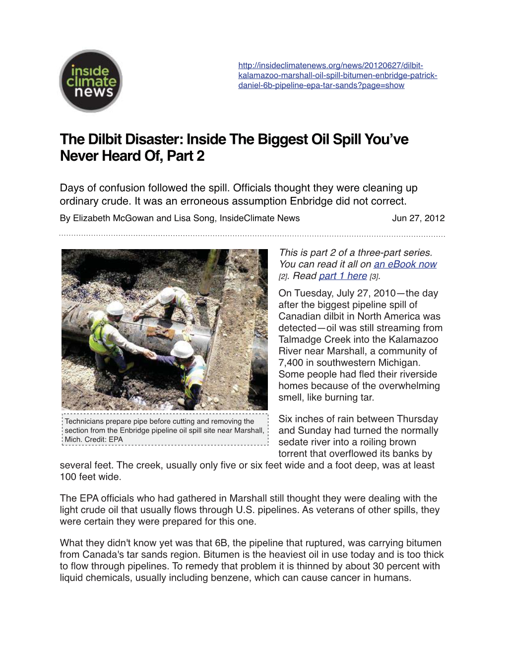 The Dilbit Disaster: Inside the Biggest Oil Spill You've Never Heard Of