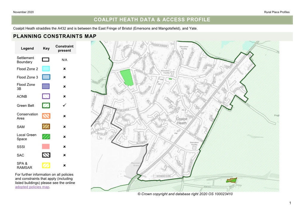 Coalpit Heath Data & Access Profile