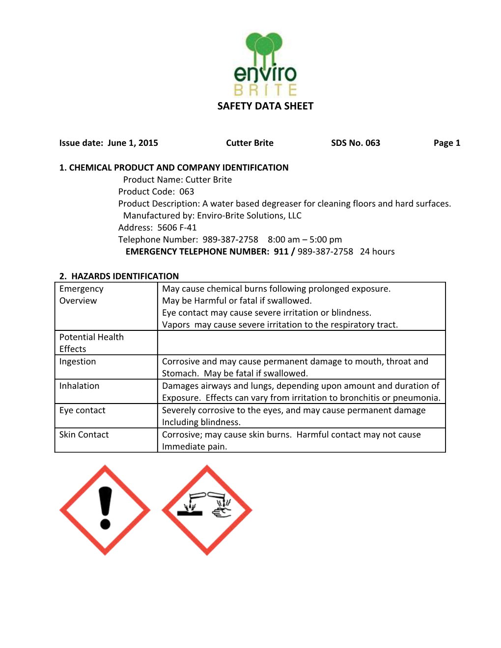 Material Safety Data Sheet s45