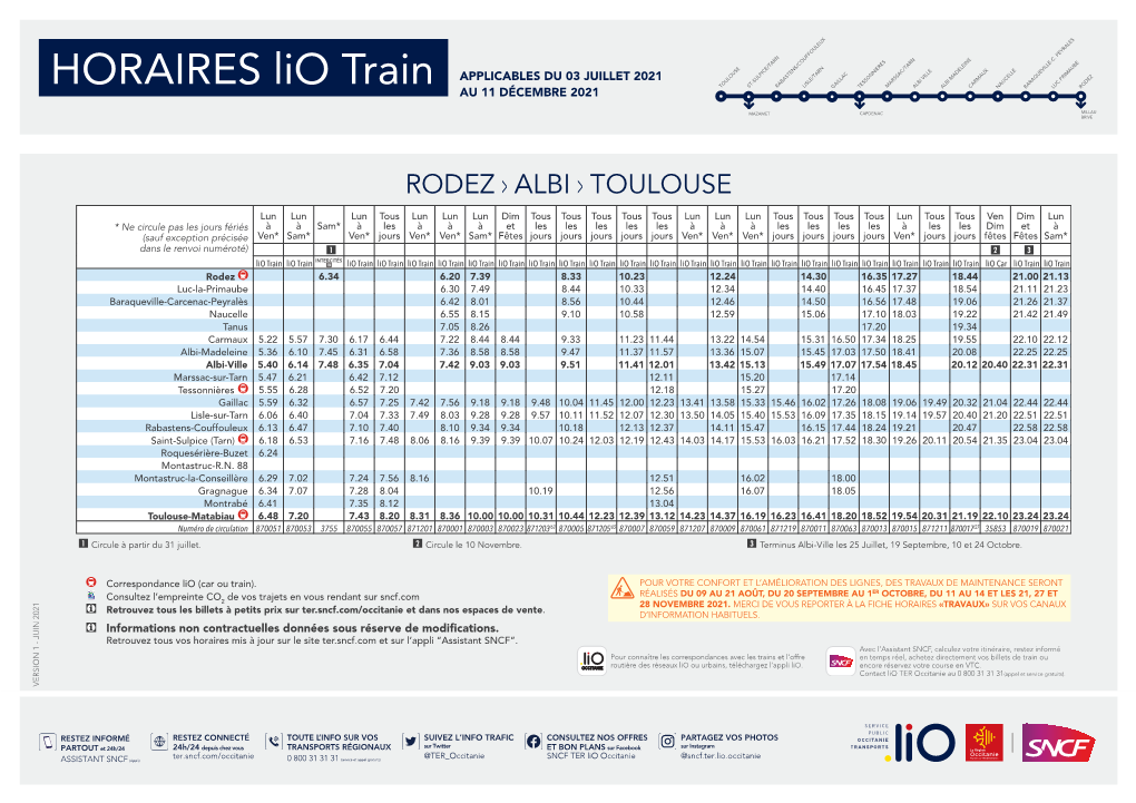 HORAIRES Lio Train