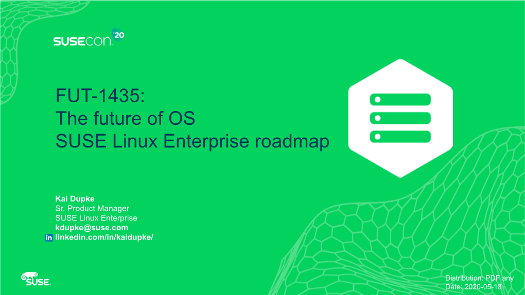 SUSE Linux Enterprise Roadmap