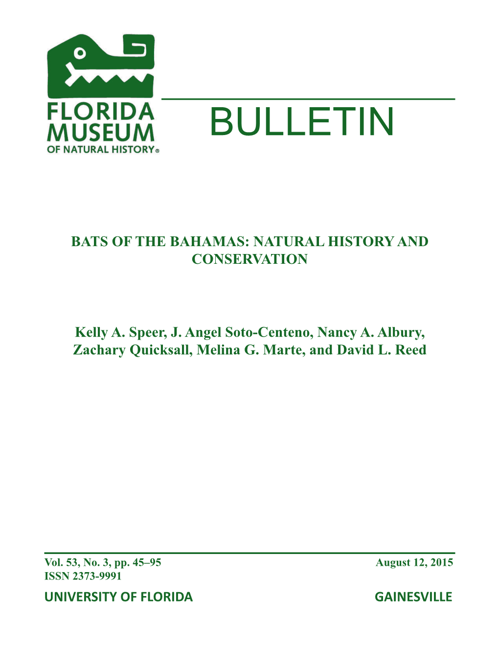 New Paper on Bats of the Bahamas