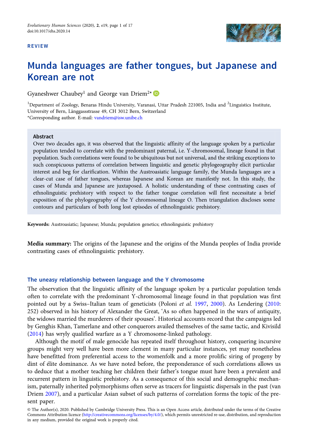 Munda Languages Are Father Tongues, but Japanese and Korean Are Not