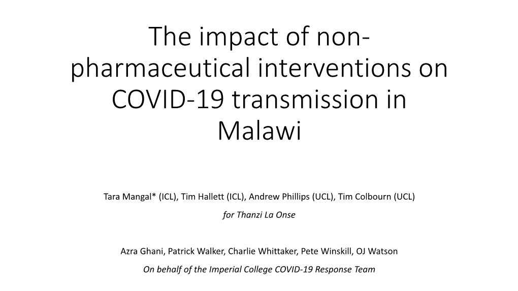 The Impact of Non-Pharmaceutical Interventions on COVID-19