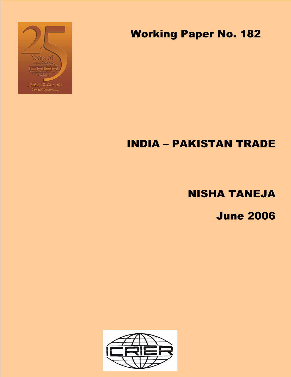 India – Pakistan Trade