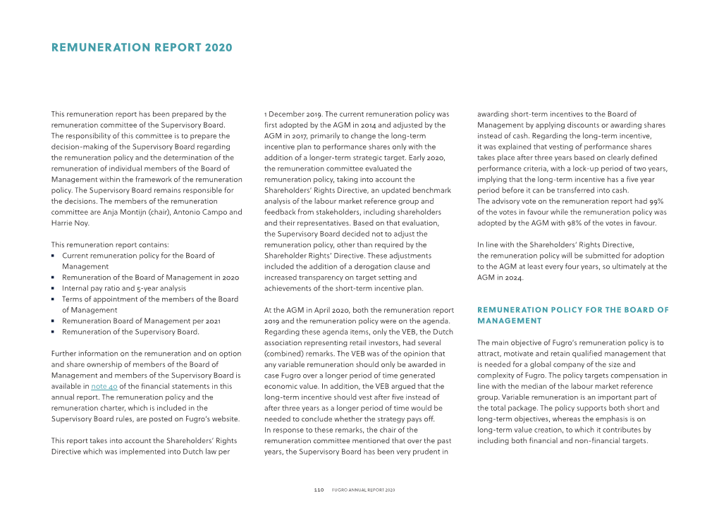 Remuneration Report 2020