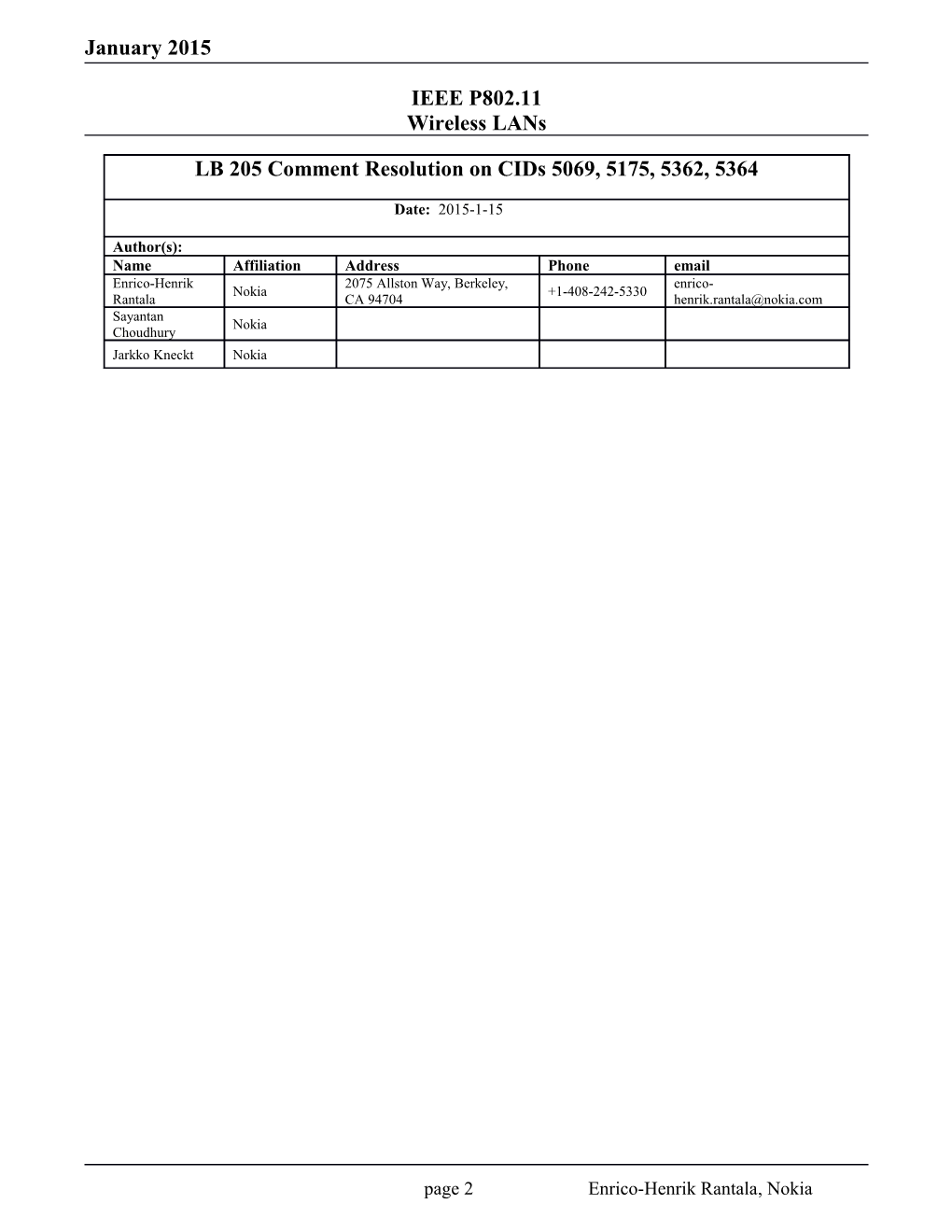 IEEE P802.11 Wireless Lans s80