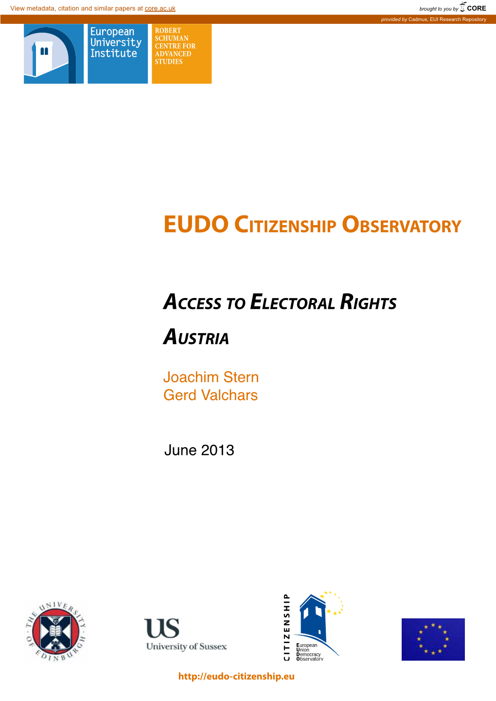 Access to Electoral Rights Austria