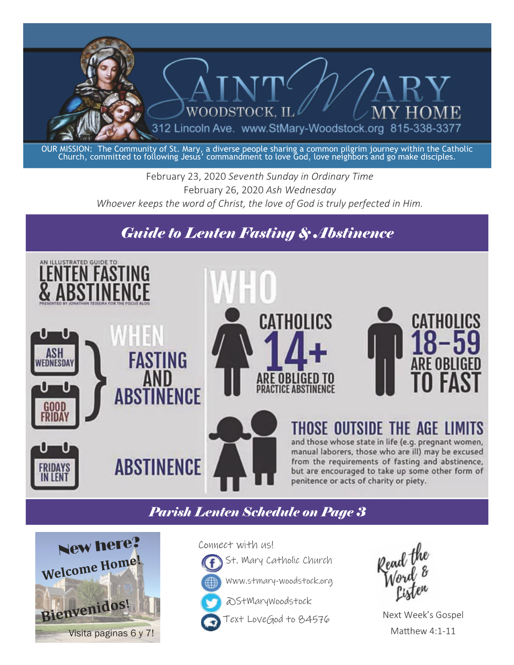 Guide to Lenten Fasting & Abstinence
