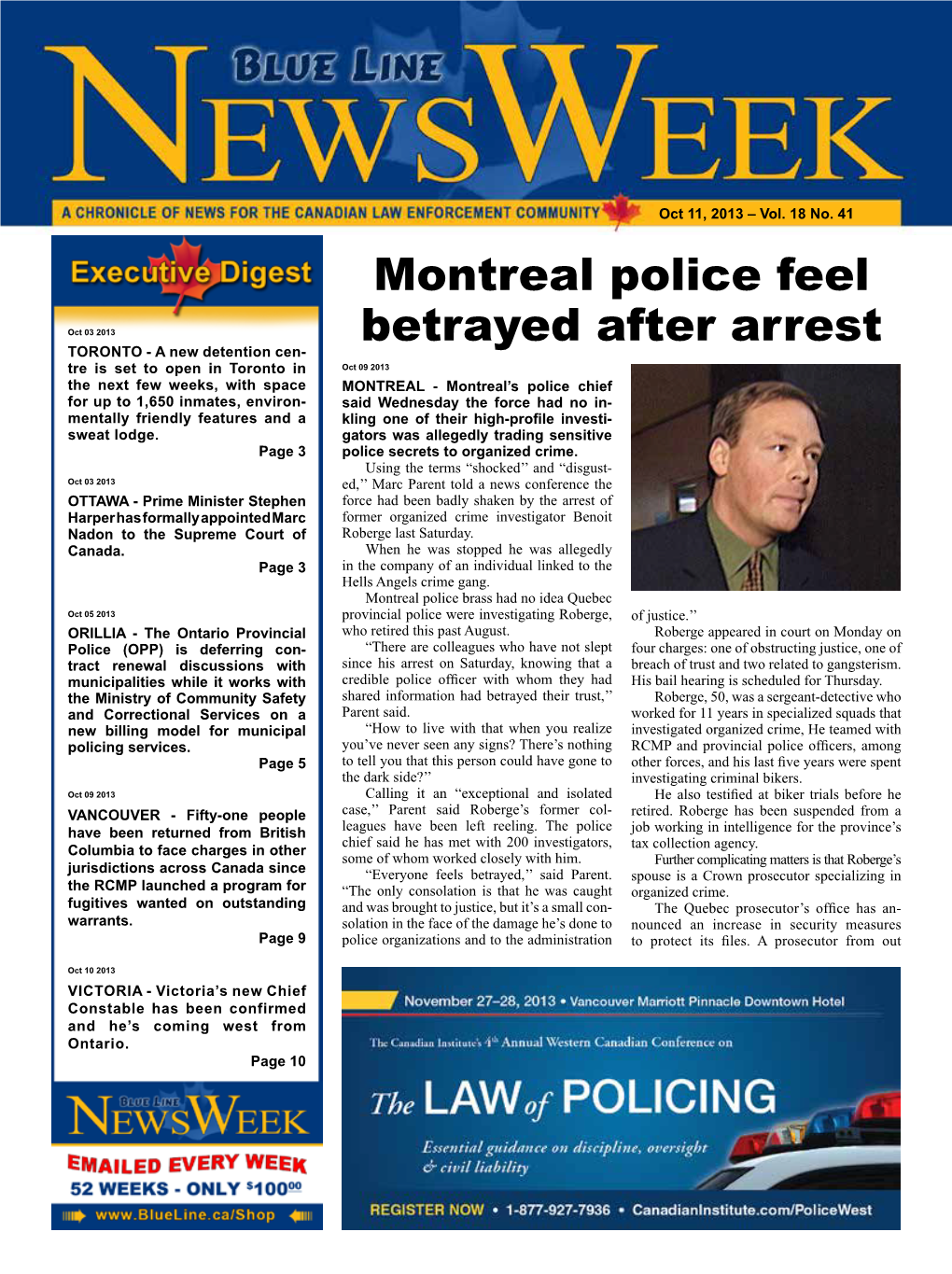 Montreal Police Feel Betrayed After Arrest