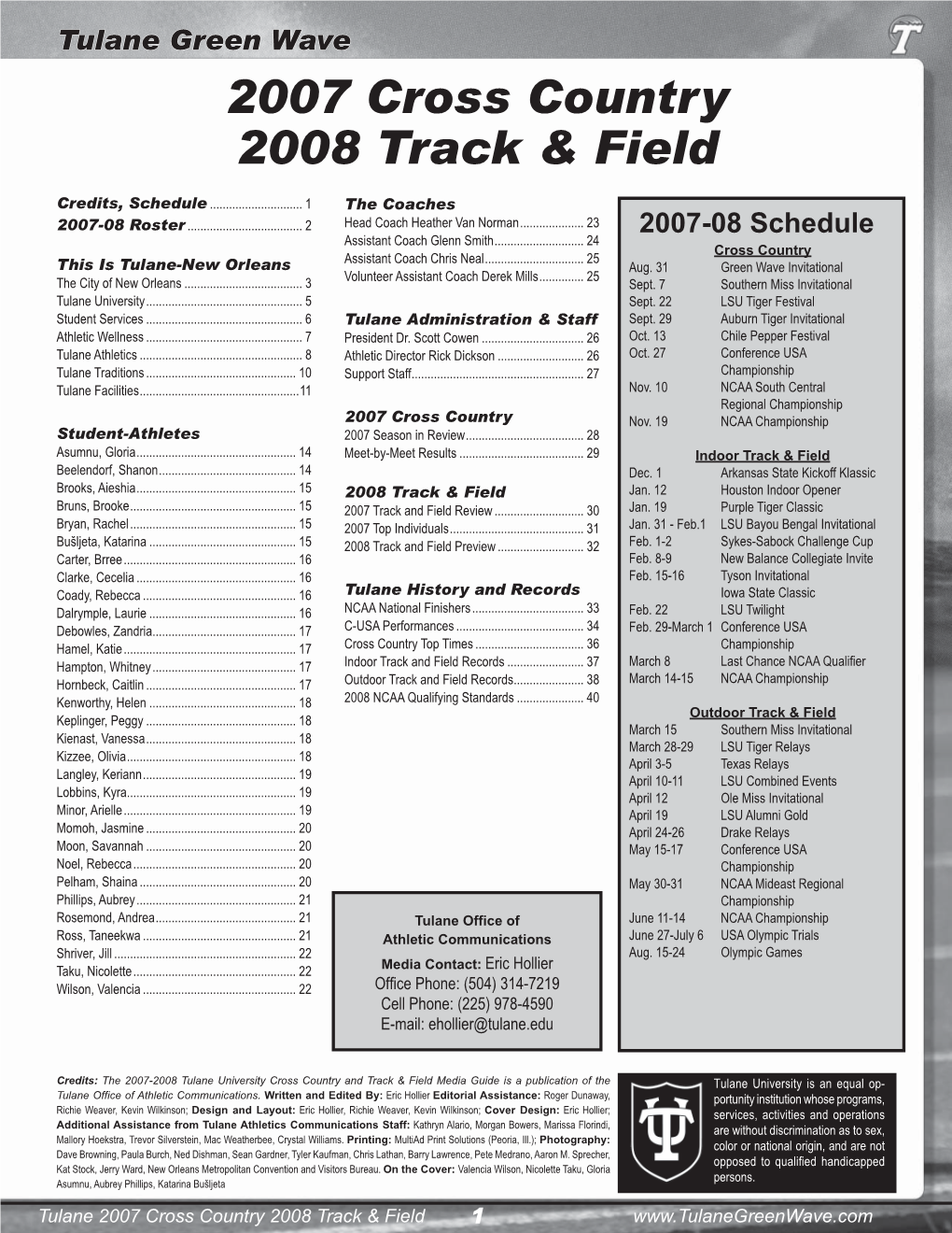 2007 Cross Country 2008 Track & Field