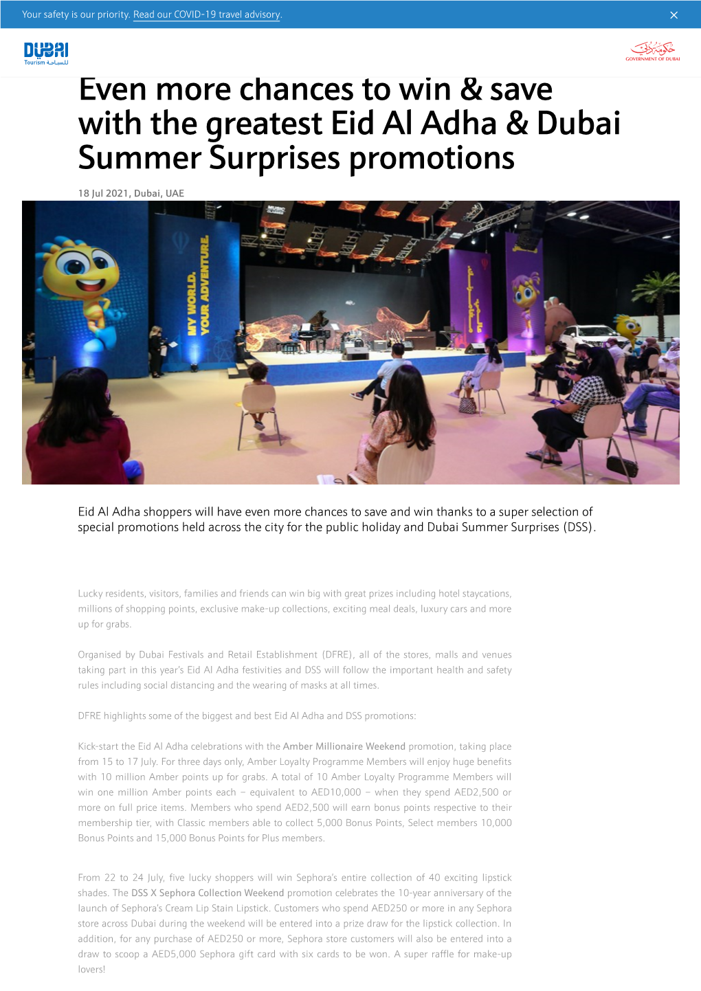 Even More Chances to Win & Save with the Greatest Eid Al Adha & Dubai Summer Surprises Promotions!