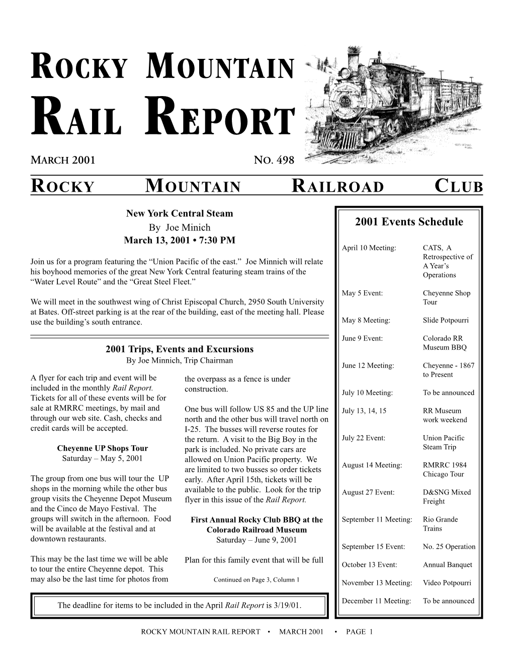 Rail Report March 2001 No