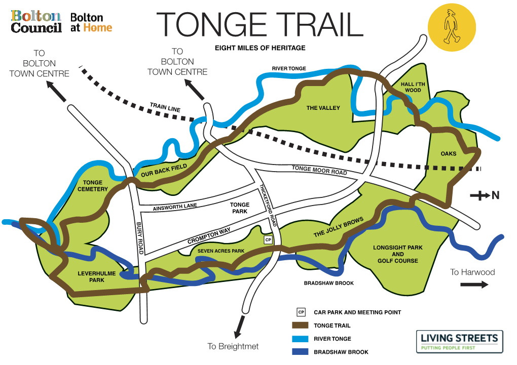 Tonge Trail Eight Miles of Heritage to to Bolton Bolton River Tonge Town Centre Town Centre Hall I’Th Wood
