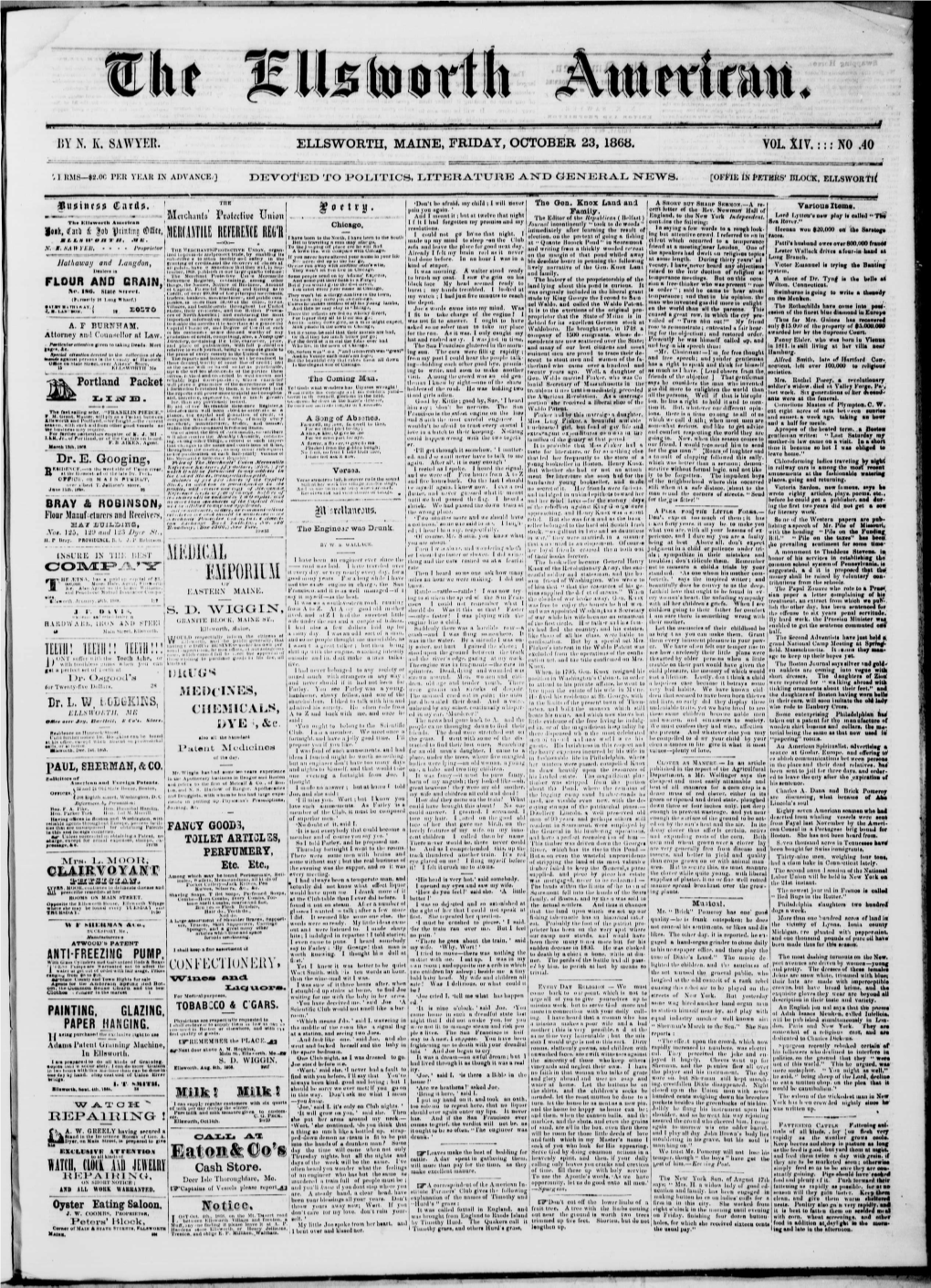 Ellsworth American : October 23, 1868