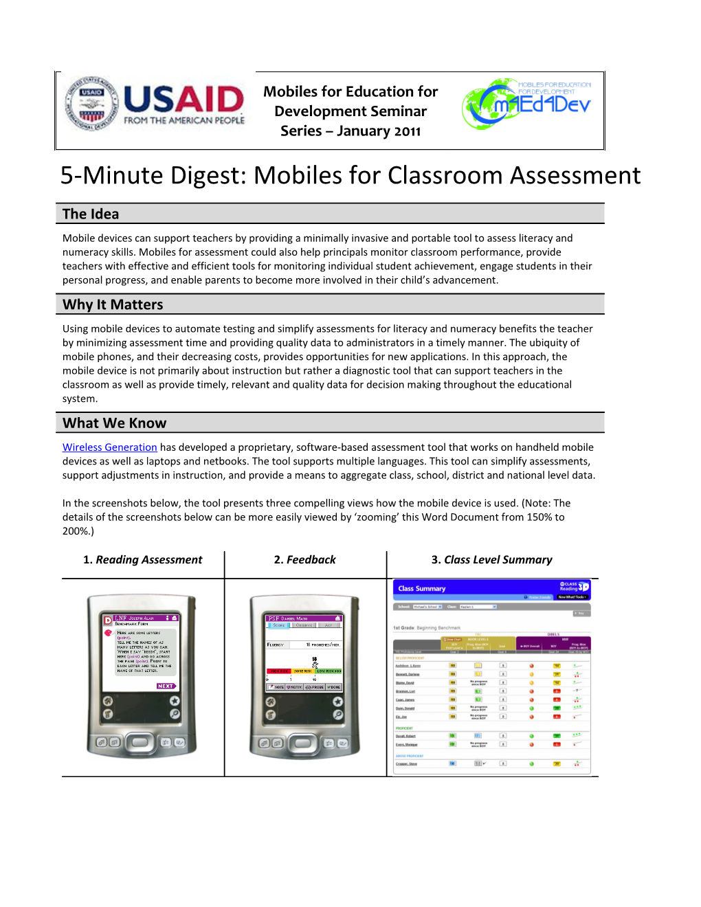 5-Minute Digest: Mobiles for Classroom Assessment