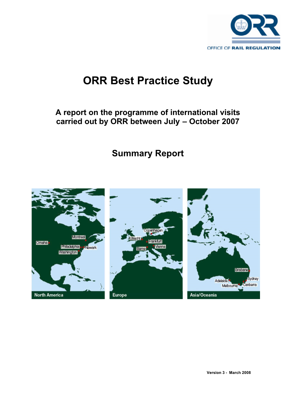 ORR Best Practice Study