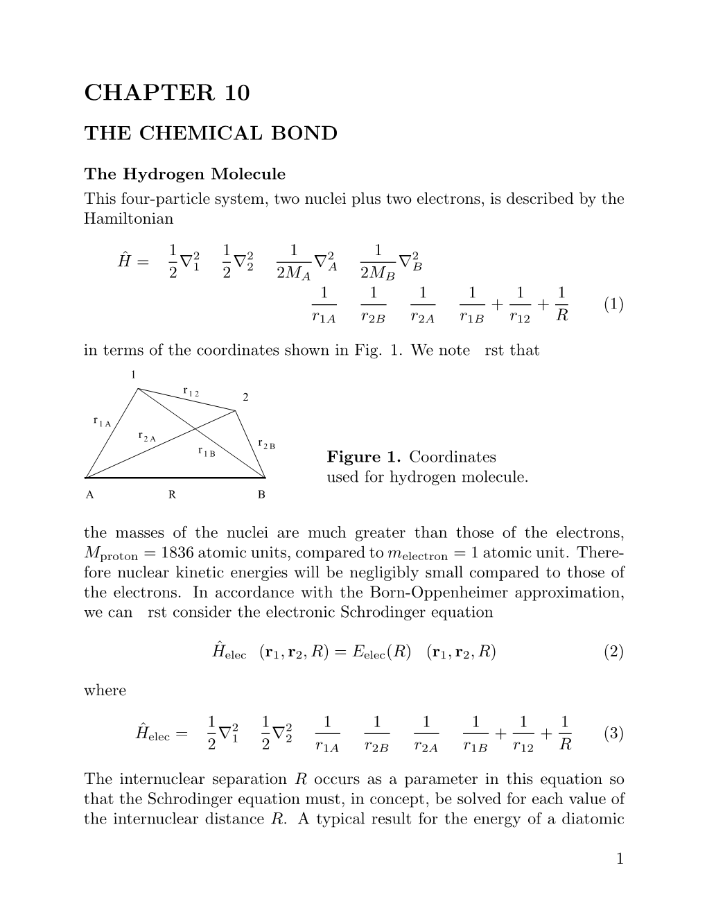 Chapter 10 the Chemical Bond