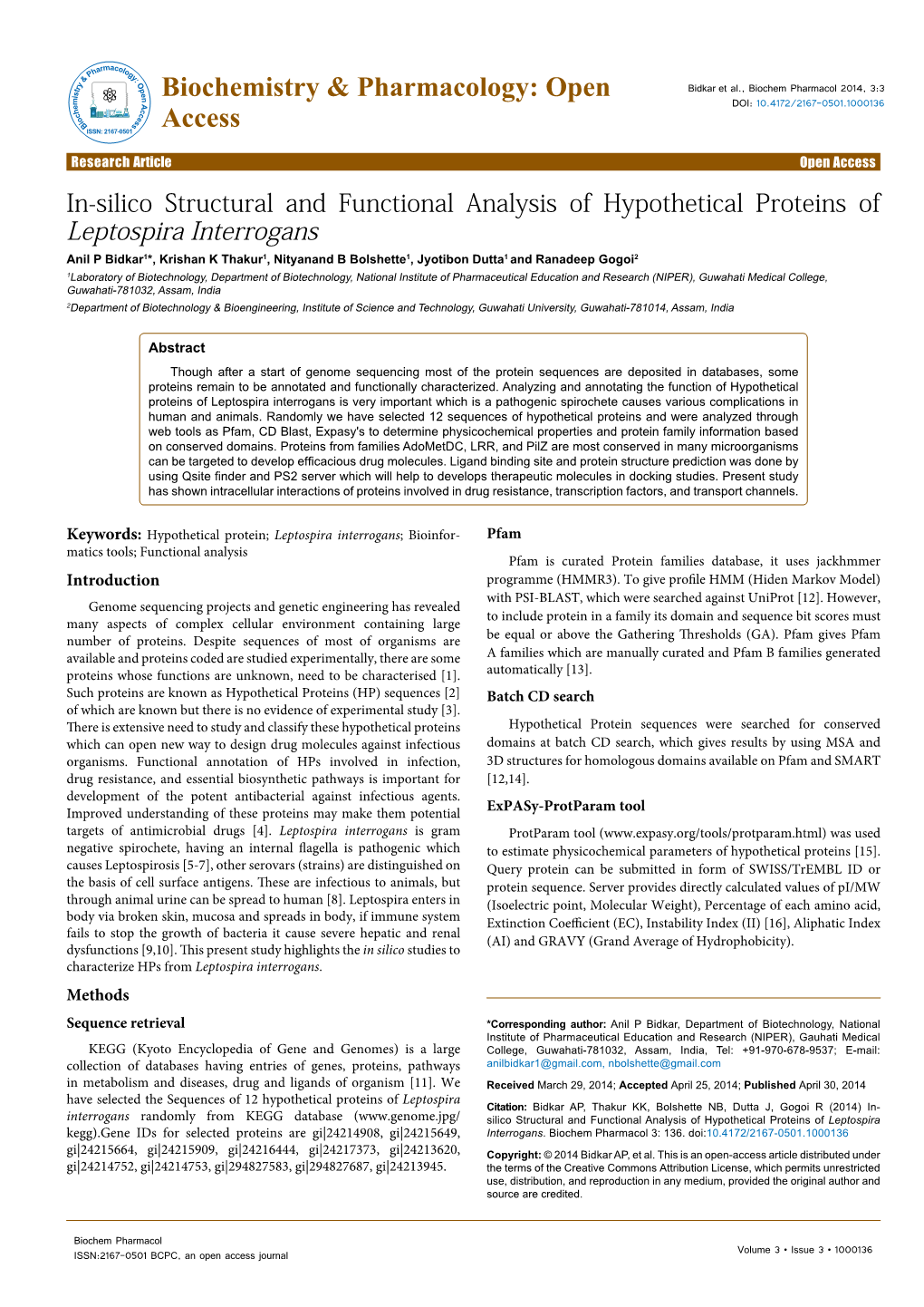 In-Silico Structural and Functional Analysis of Hypothetical Proteins Of