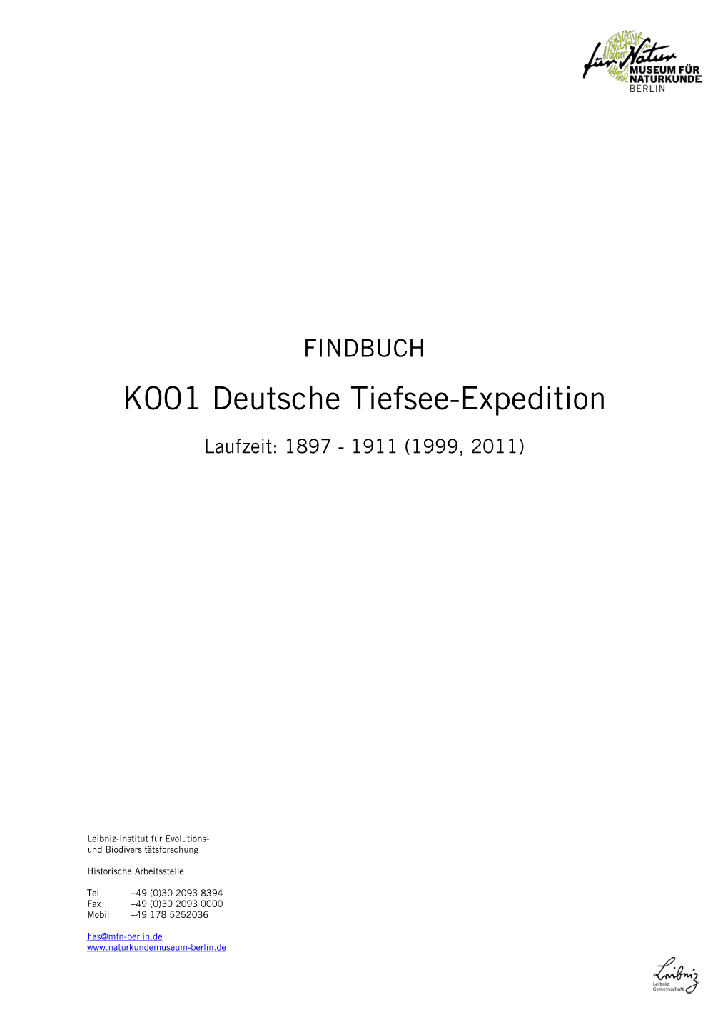K001 Deutsche Tiefsee-Expedition