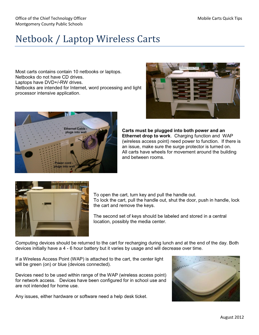 Netbook / Laptop Wireless Carts