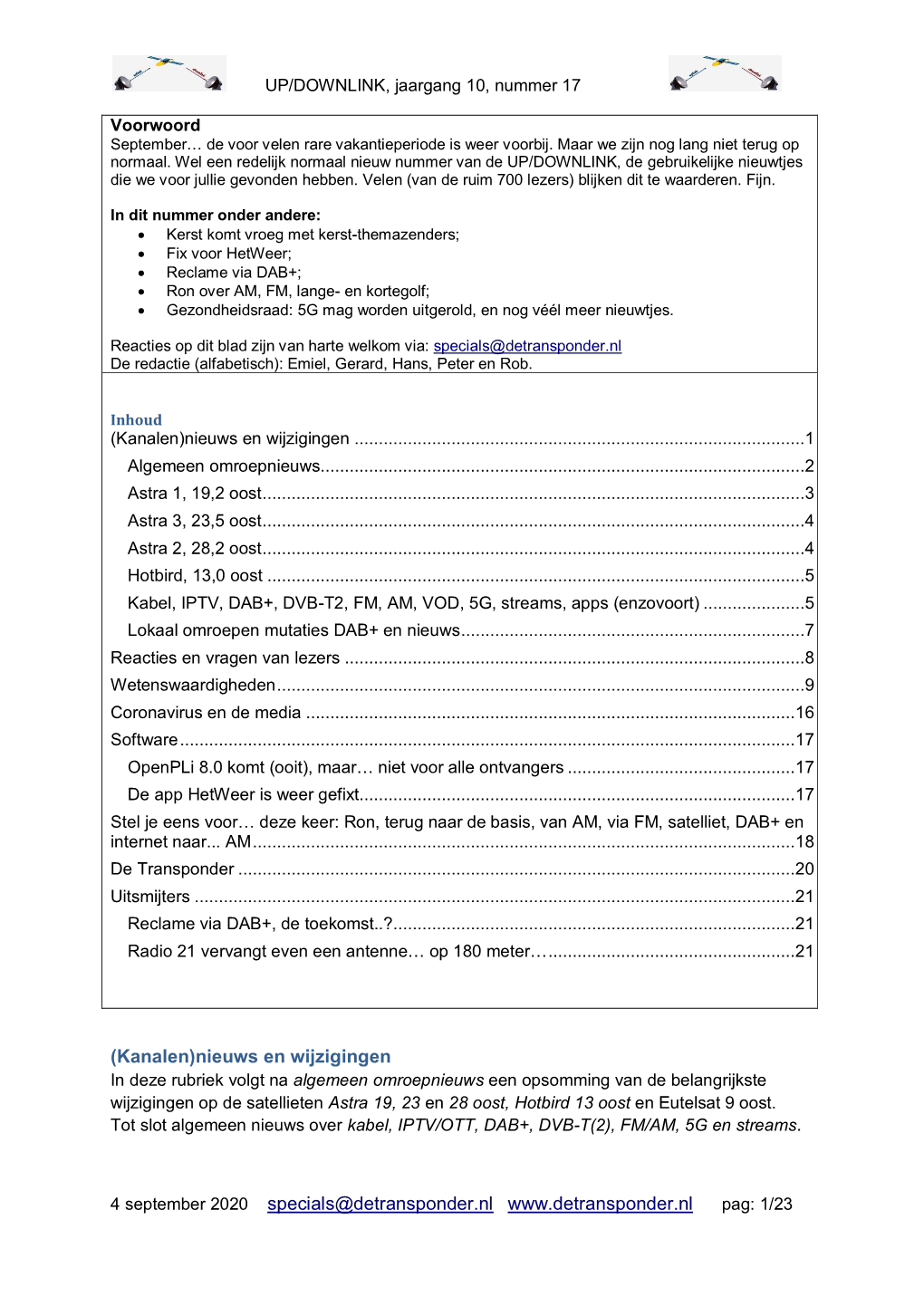 UP/DOWNLINK, Jaargang 10, Nummer 17