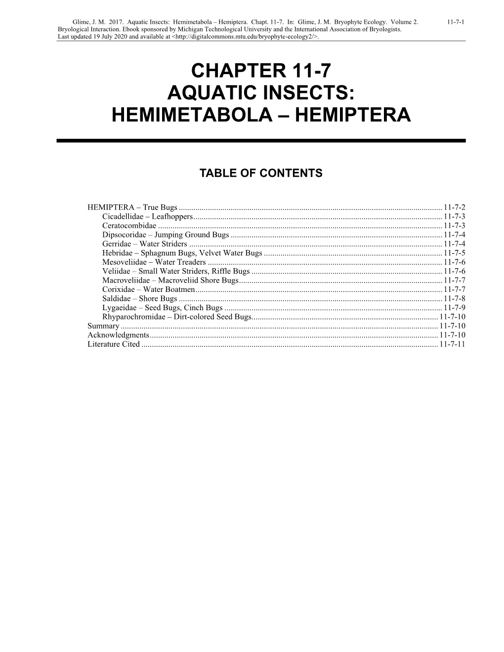 Volume 2, Chapter 11-7: Aquatic Insects: Hemimetabola-Hemiptera