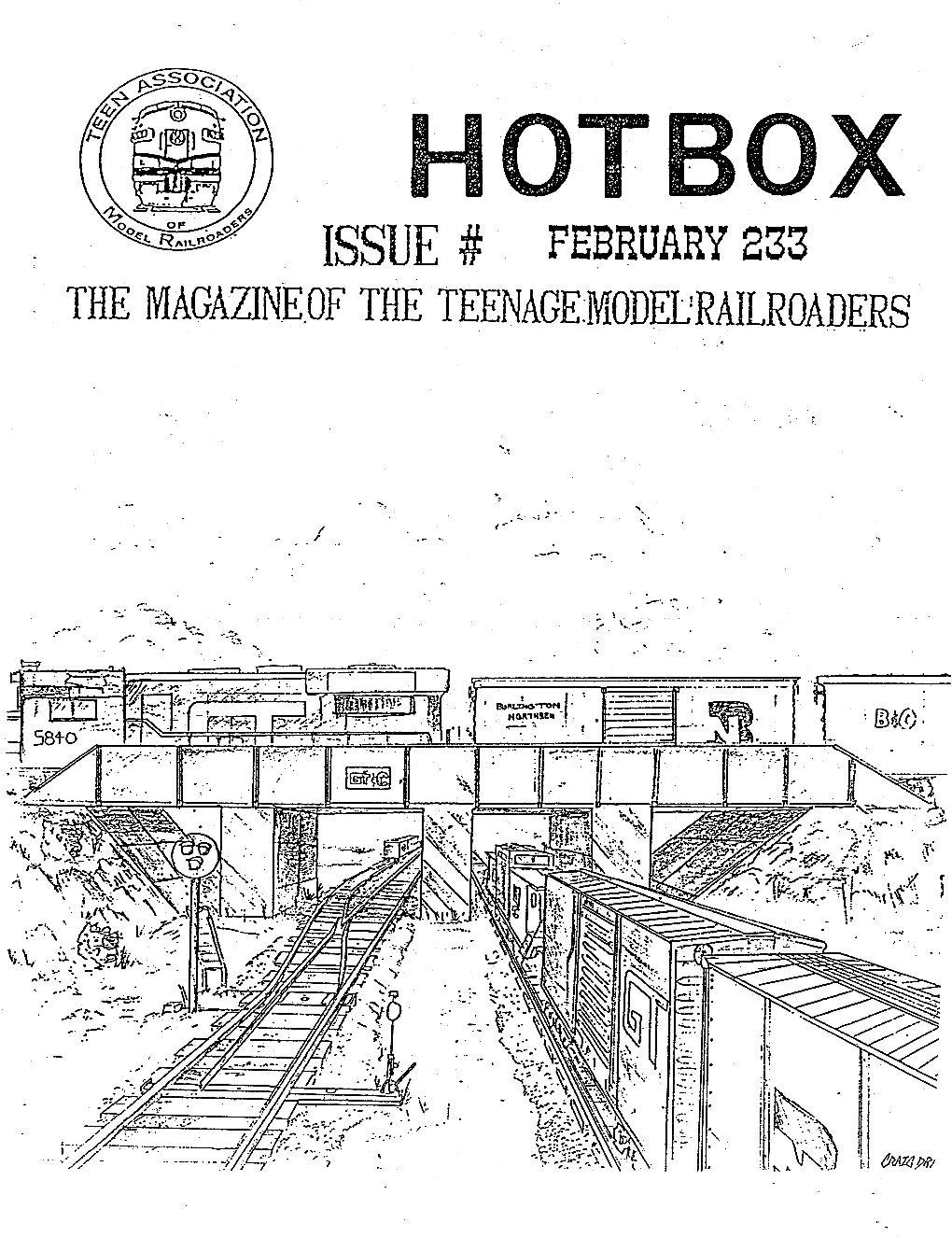 Issue# February 833 the Magazin.E.Of the Teenage~Model!Railroaders