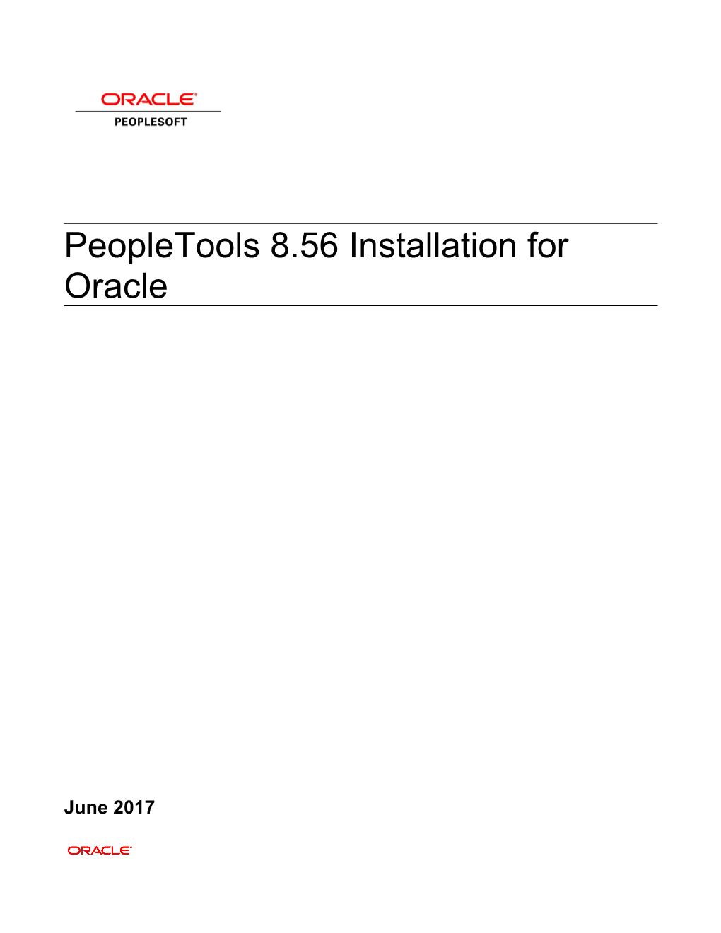 Peopletools 8.56 Installation for Oracle