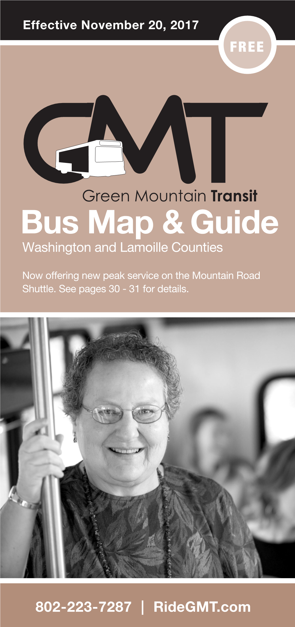 Washington and Lamoille Counties Bus Map & Guide