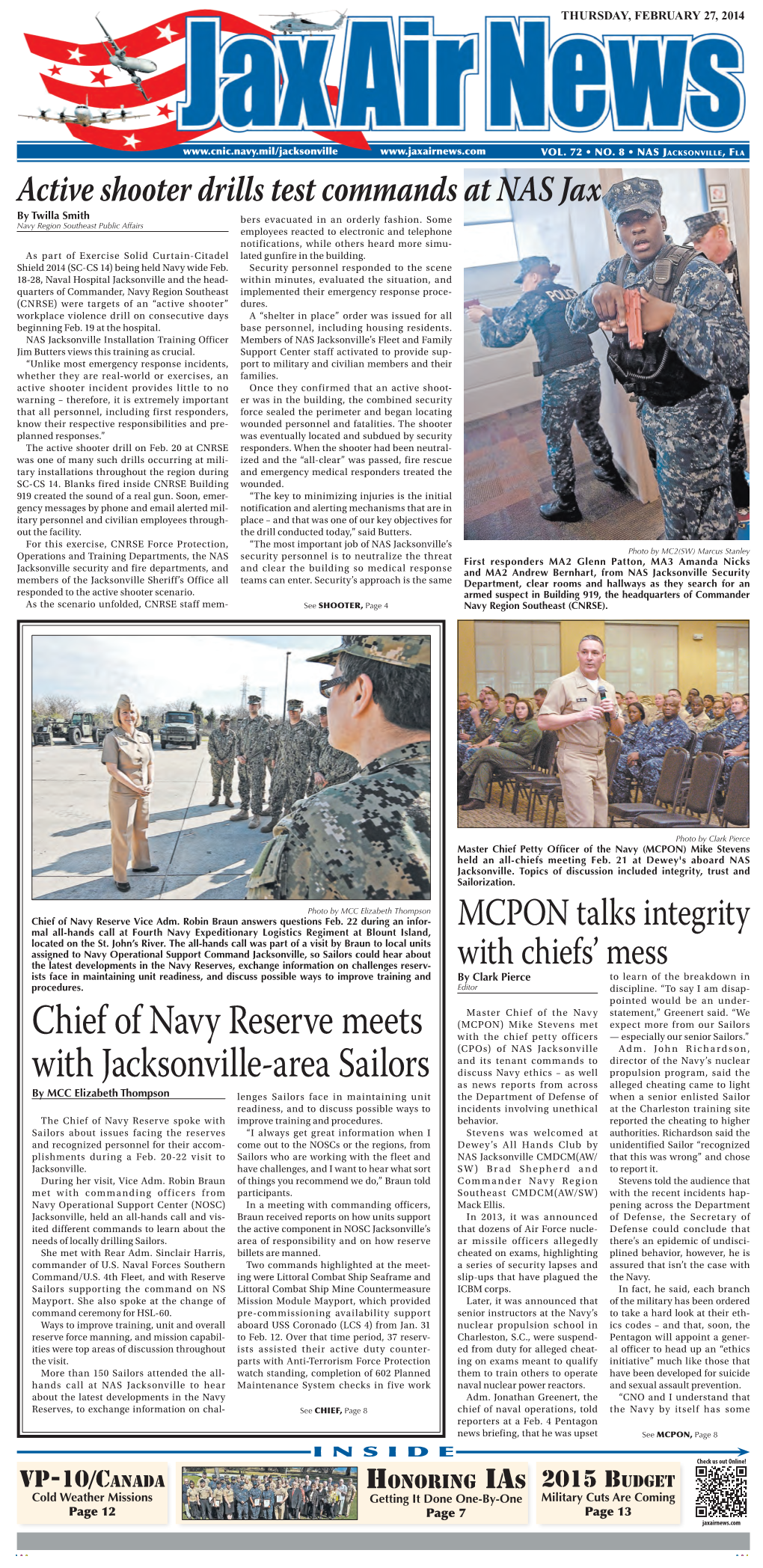 Chief of Navy Reserve Meets with Jacksonville-Area Sailors
