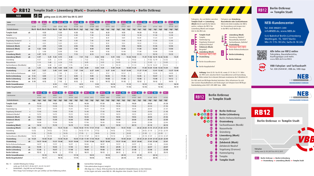 Fahrplan RB12