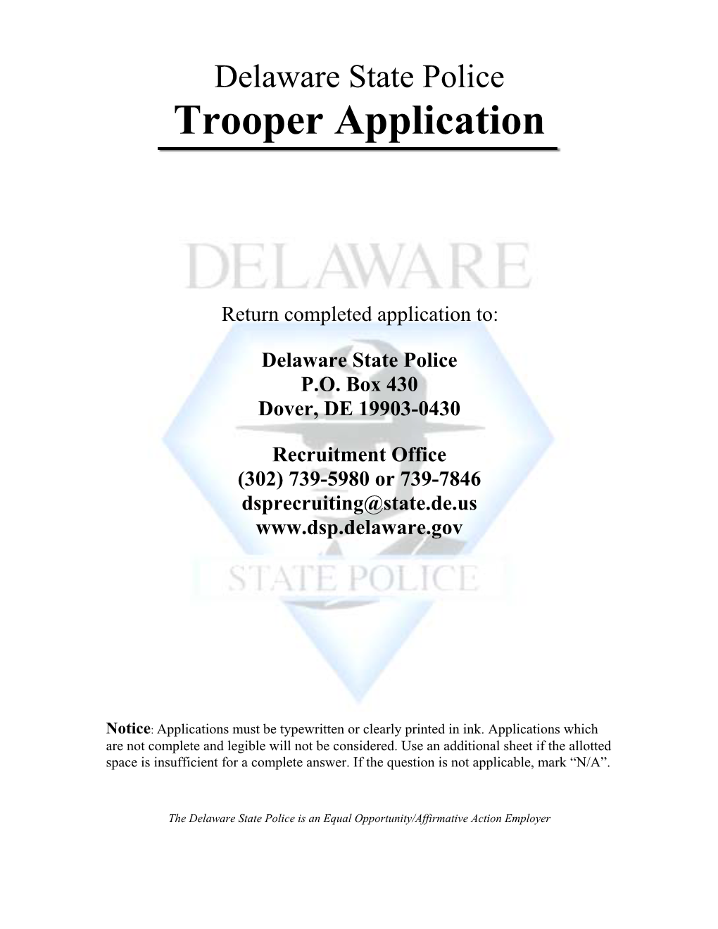 Trooper Application