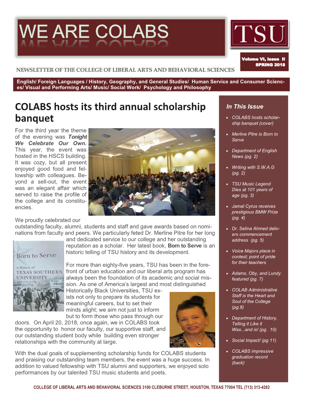 WE ARE COLABS This Spring, a Total of 124 COLABS Students Applied for Spring COLLEGE of LIBERAL 2018 Graduation