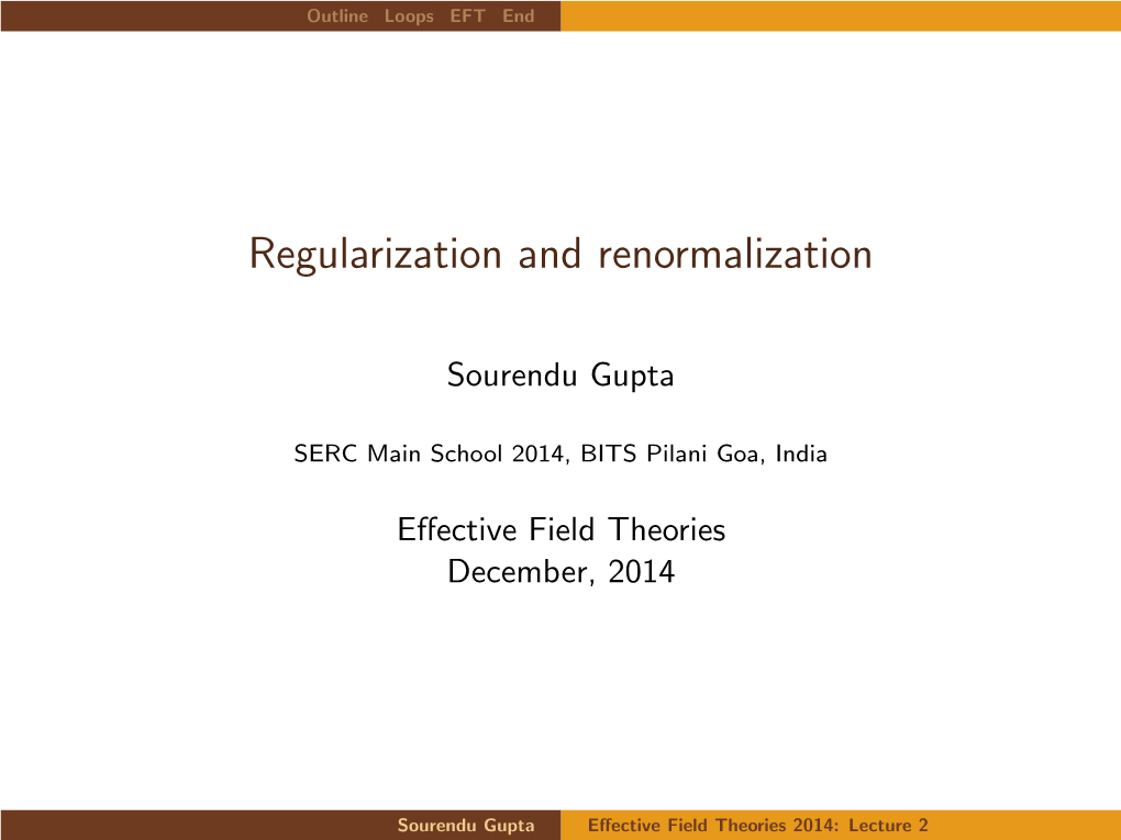 Regularization and Renormalization