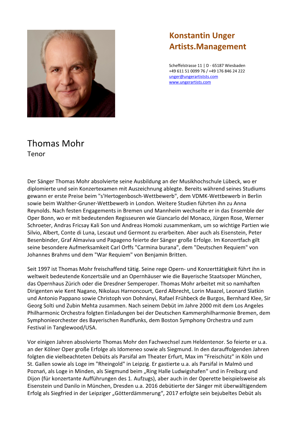 Thomas Mohr Tenor