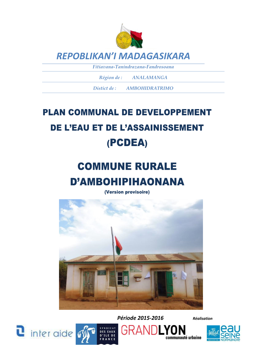 (Pcdea) Commune Rurale D'ambohipihaonana