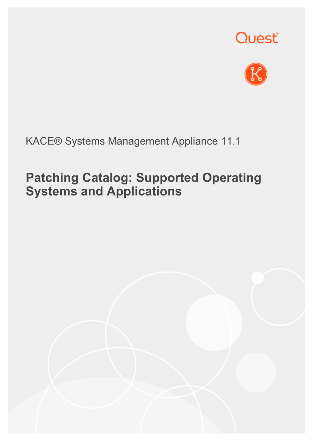 Supported Operating Systems and Applications Table of Contents