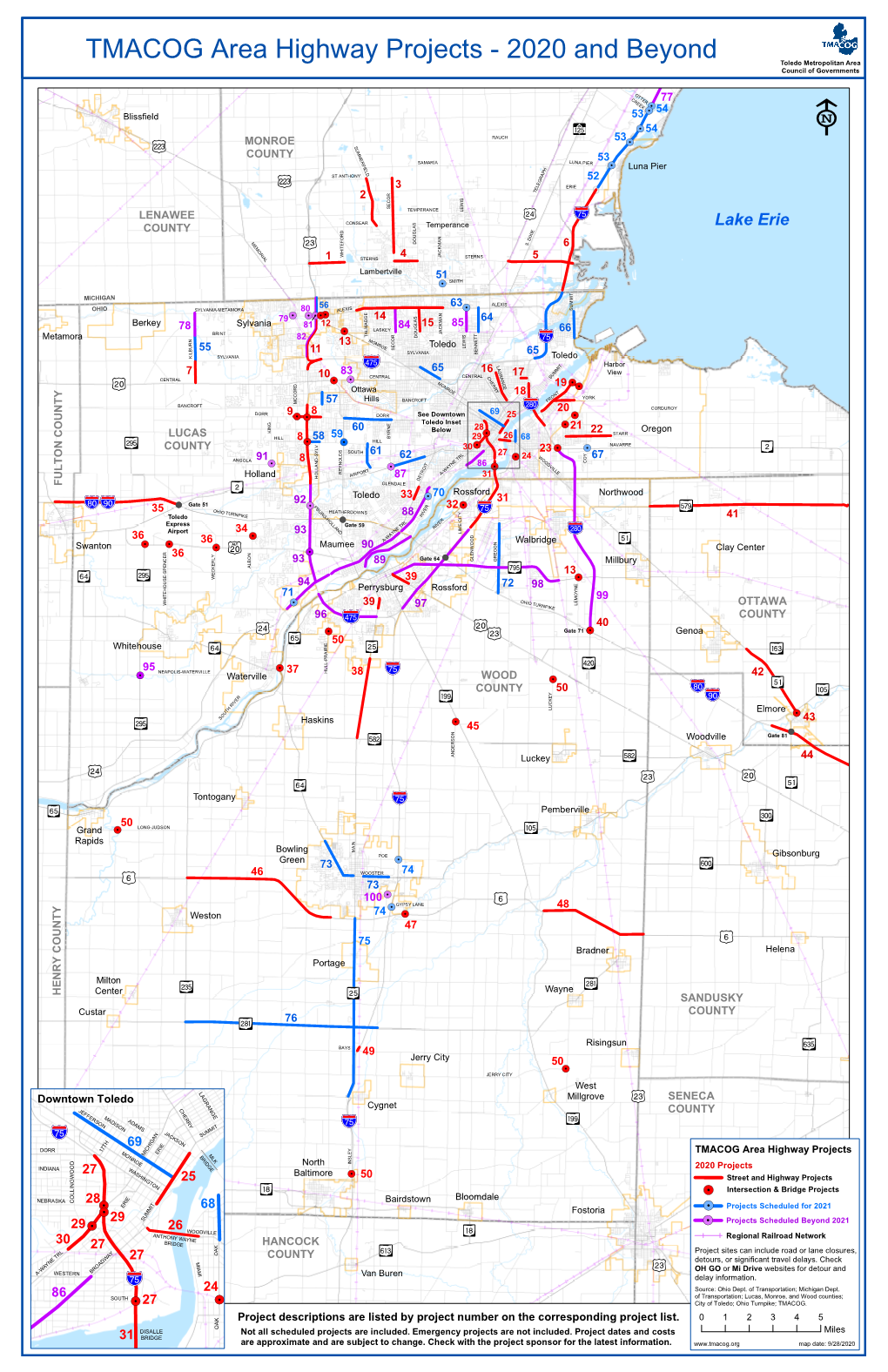 TMACOG Area Highway Projects - 2020 and Beyond Toledo Metropolitan Area Council of Governments