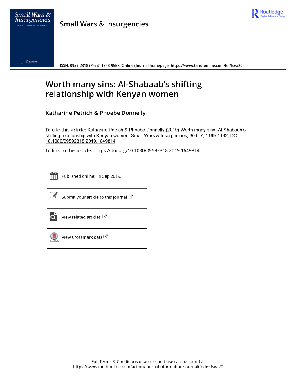 Al-Shabaab's Shifting Relationship with Kenyan Women