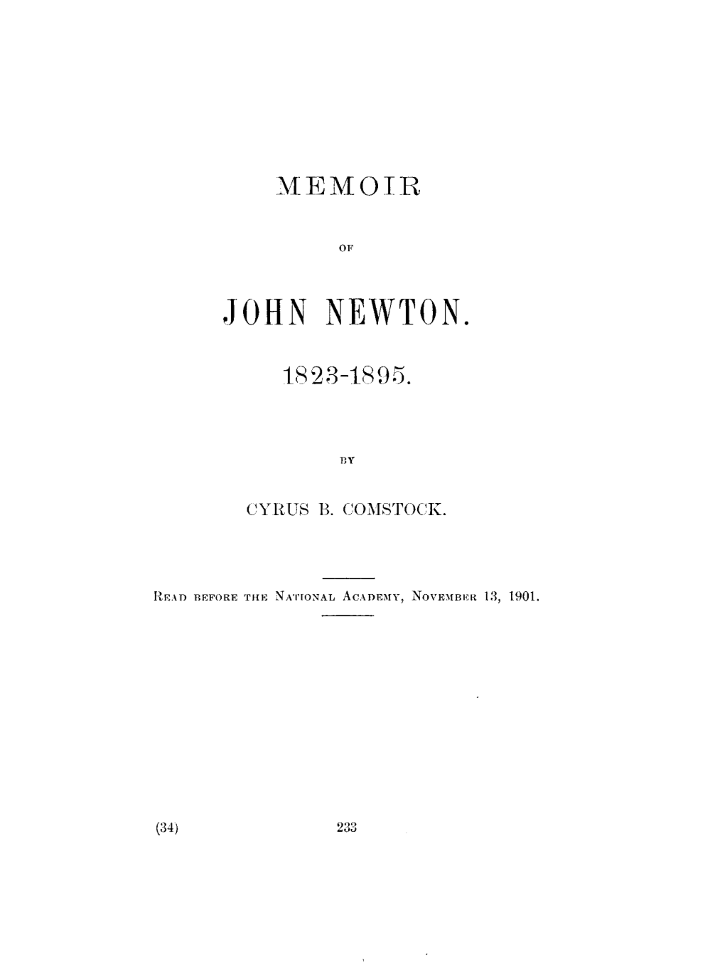 John Newton. 1823-1895
