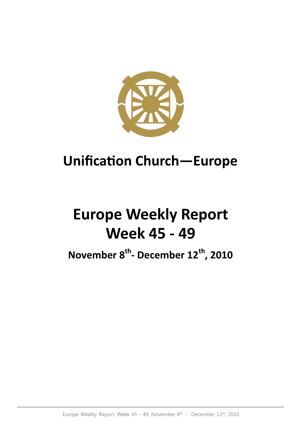 Unification Church—Europe