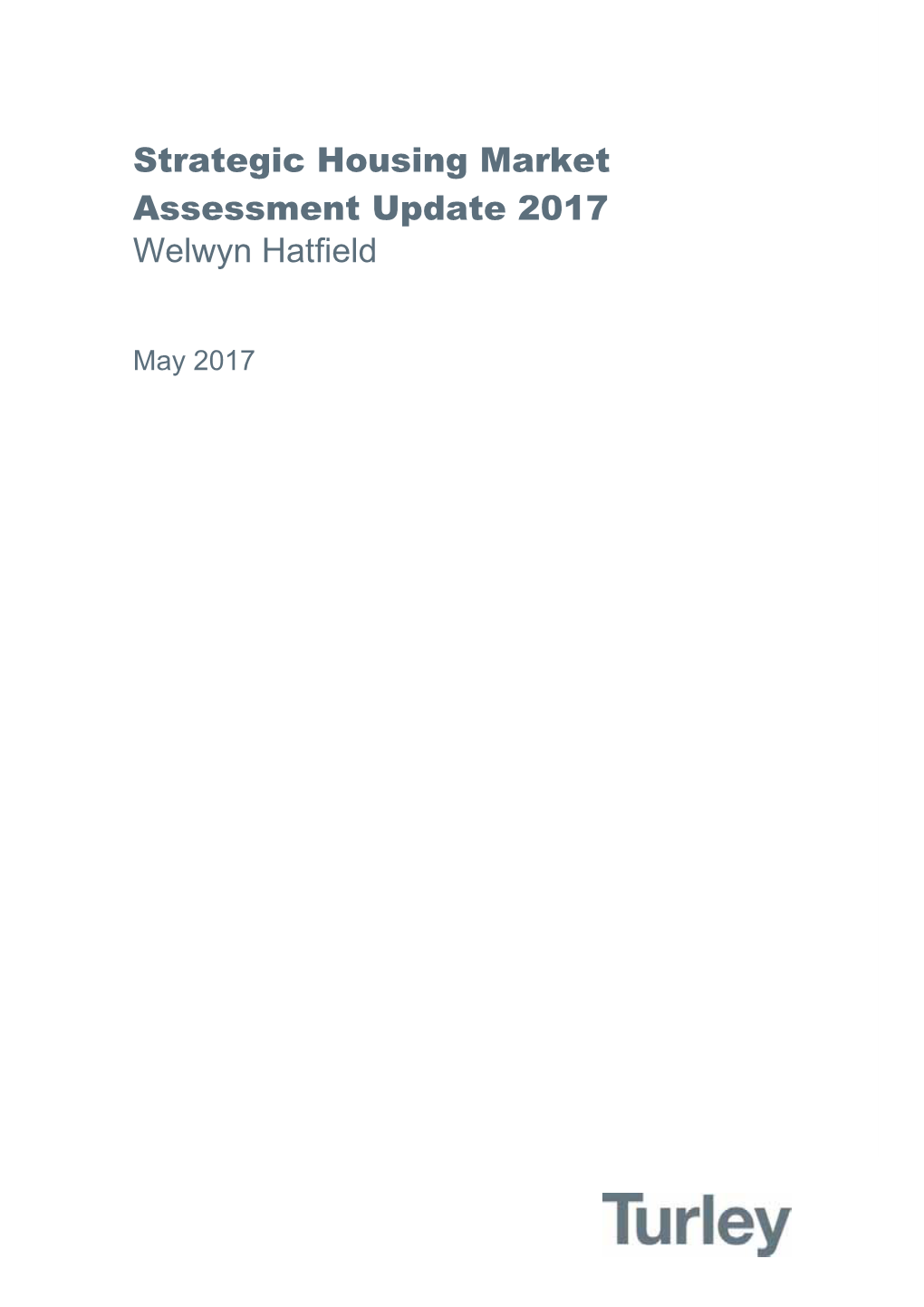 Strategic Housing Market Assessment Update 2017 Welwyn Hatfield