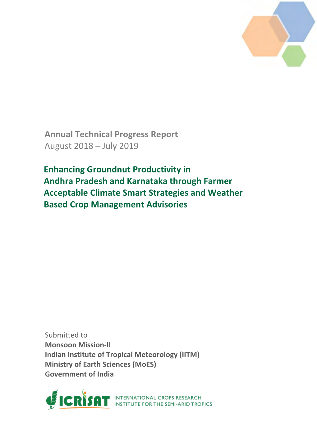 Annual Technical Progress Report August 2018 – July 2019